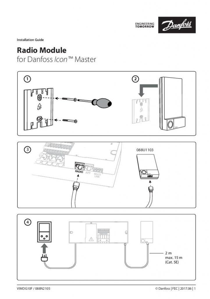 Radio Module til Danfoss Icon Master installationsguide